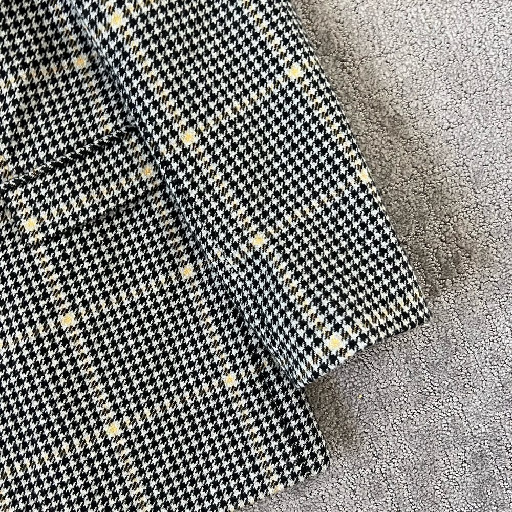 Zara Double Breasted Houndstooth Peacoat - Picture 2 of 5